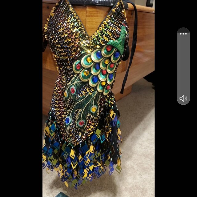 sequin dress peacocks Beautiful Handmade Sequin Peacock Dress. Perfect for Festival Wear or  Glamorous Party Outfit