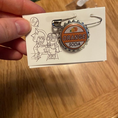 Orange Soda Ellie Badge Inspired Bottlecap Pin Disney Pixar Up - Etsy