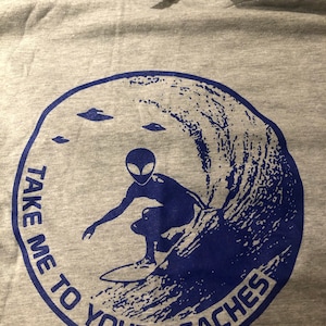 Surfing Alien T Shirt Alien Surfing Shirt for Men Women Guys