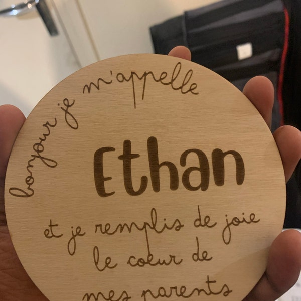 Plaque En Bois Bois Grav e Annonce De Naissance Personnalis e Plaque plaque-en-bois-bois-grav-e-annonce-de-naissance-personnalis-e-plaque