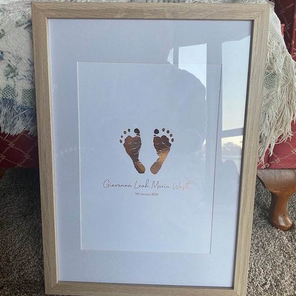 Daddy Footprint Poem Following in Your Footsteps Fathers Day Birthday ...