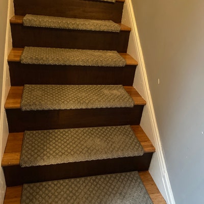 Pet-friendly Carpet Stair Treads Bayside Charm dark Grey - Etsy