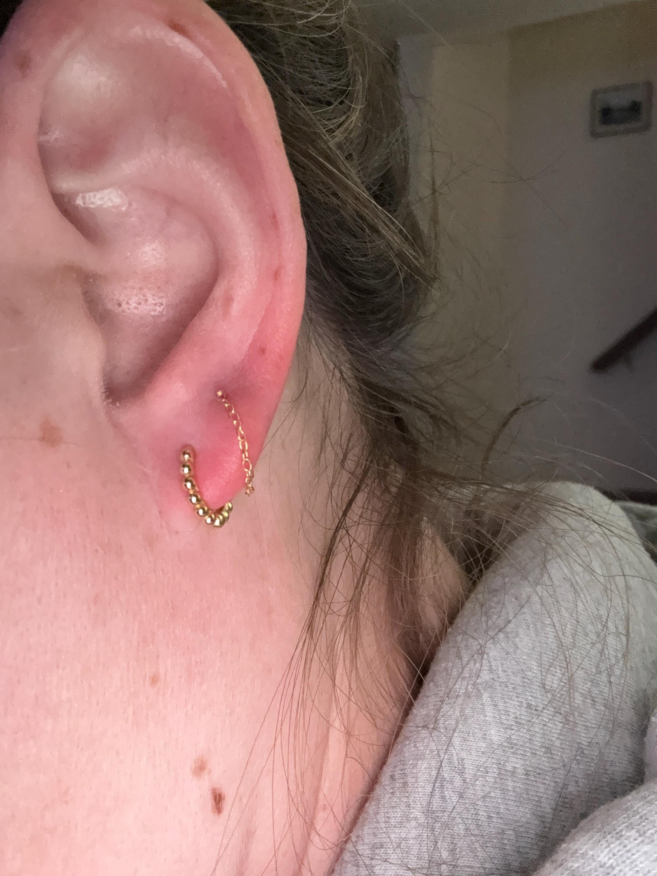 Gold Chain Earring - Minimalist Chain Earring - Sterling Silver Earring - Silver Chain Earring - Dainty Earring - Tiny Earring - For Daily