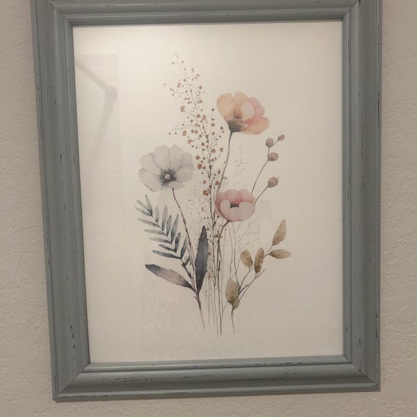 Wildflower Wall Art Prints Set of 3 Watercolor Wildflower Print Wild ...