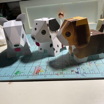 Papercraft Kit Puppies 3d Paper Model Crafting Kit PDF Plans to Print ...