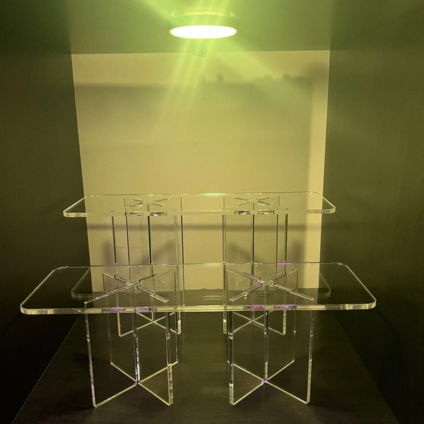 Choice Display Risers Clear Choice, Acrylic Rectangle Disassemble Riser Display Stand ...