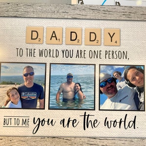 Daddy Photo Frame, Scrabble Tile Picture Frame, Gift for Dad, to Daddy ...