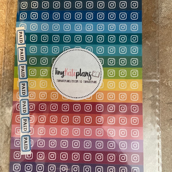 Tiny Instagram Dot Planner Stickers, Colorful Mini Dot Icon Planner ...
