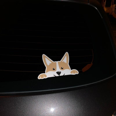Corgi Car Window Decal Sticker Tri Colored - Etsy