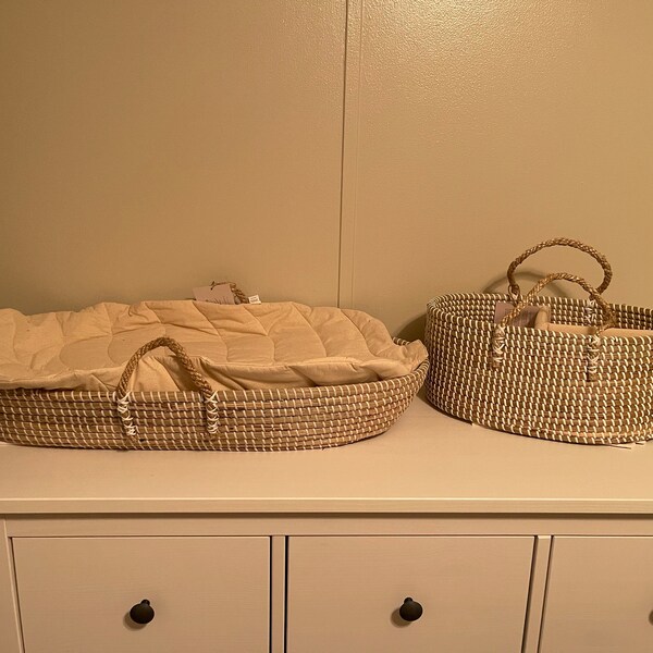 Parker Baby Diaper Caddy - Nursery Storage Bin And Car Organizer For Diapers And Baby Wipes - Sage Green, Regular
