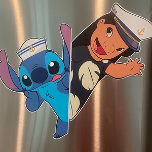 Lilo &amp; Stitch-disney Inspired Cruise Ships Door Magnets/pirate Stitch ...