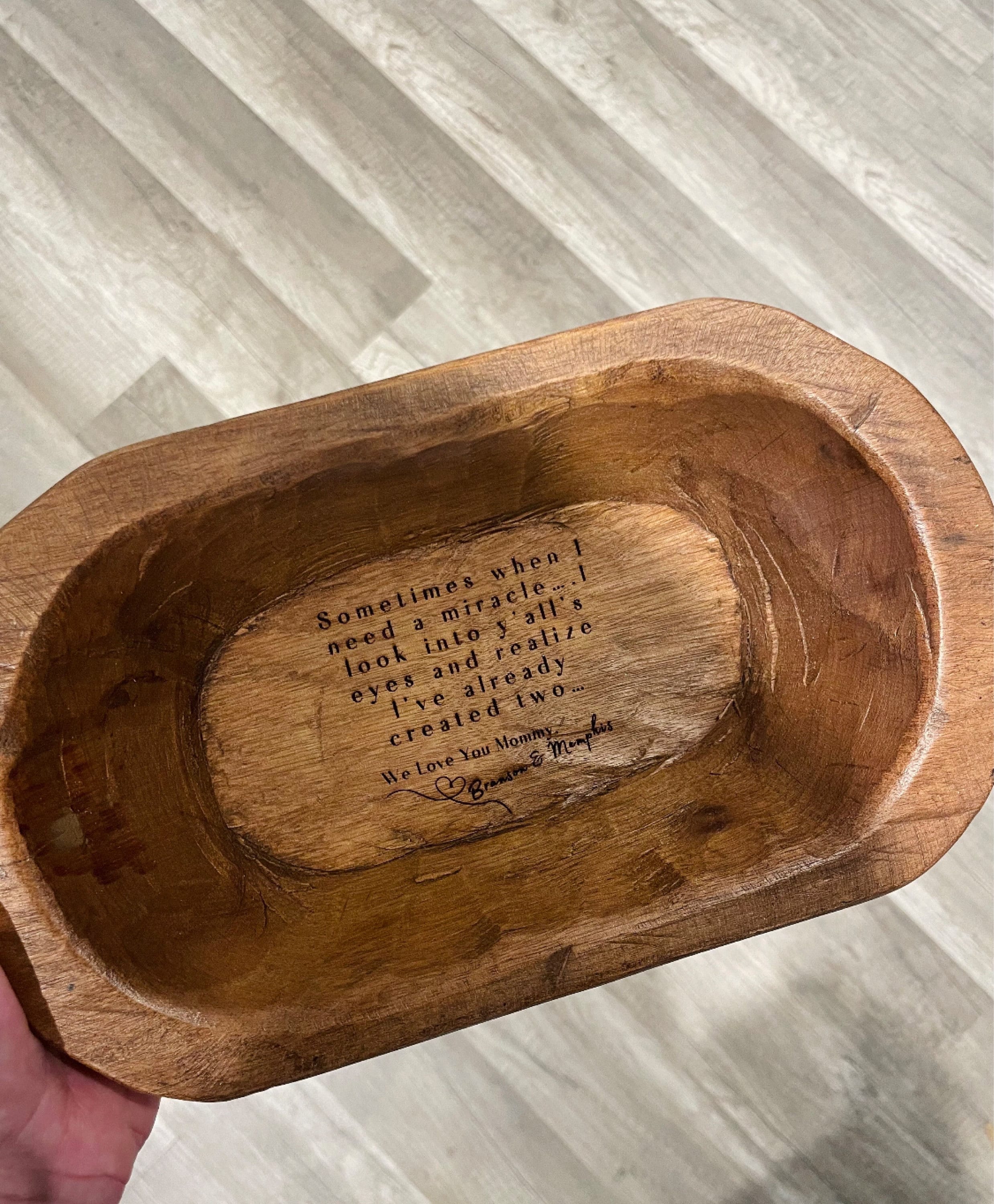 Personalized Small Prayer Bowl | Dough Bowl |Wood Prayer Bowl | Best friend gift | Custom Catch All Tray | Personalized Gifts