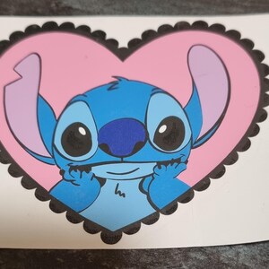 スティッチ イン ラブ SVG、スティッチ バレンタインデー