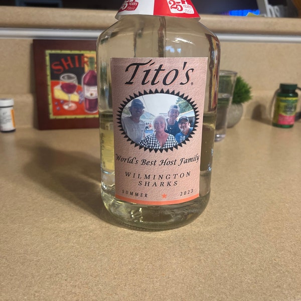Personalized Tito's Vodka Label Bottle | Custom Tito's Vodka Gift for ...