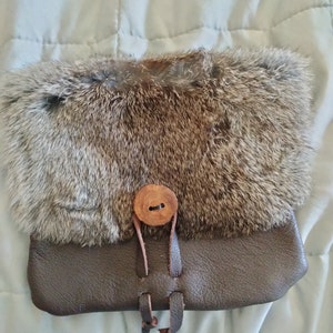 Viking Fur Pouch Leather Belt Bag Medieval the VIKING F AB Etsy