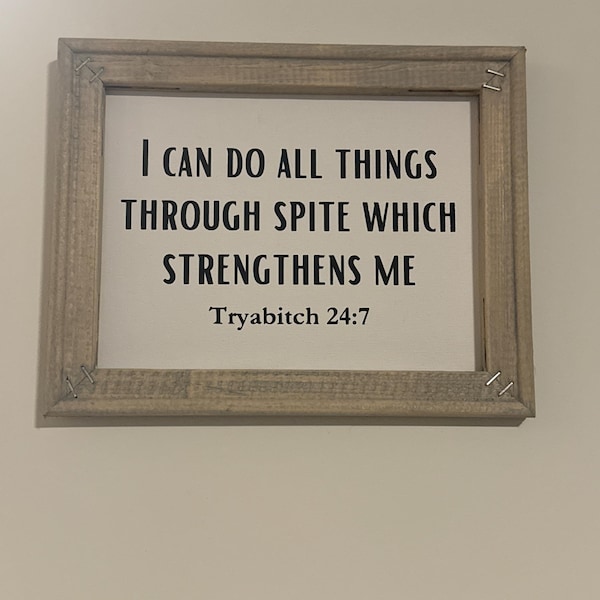 "I Can Do All Things Through Spite" Enamel Lapel Pin - Culture Series - 1.57" Plated Badge For Jackets, Bags & Hats
