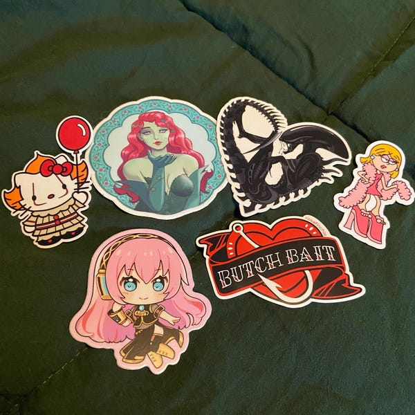 Black & White Cat Vinyl Sticker - Etsy