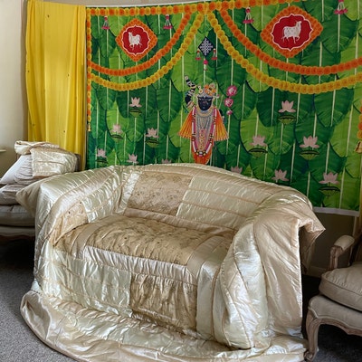 Matnav Backdrop Nav Durga Mata Rani Design Backdrop Cloth for Pooja Decoration - Etsy