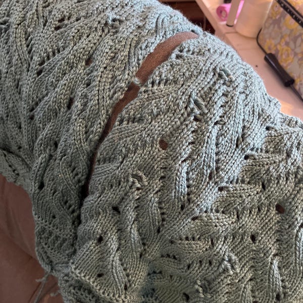 PDF - Machine Knit Shawl Pattern, Crescent Wing Span Shawl, Summer ...