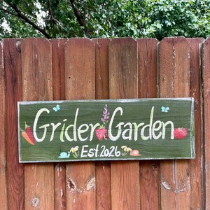 Custom Hand-painted Garden Sign: Personalized Wood Wall Art - Etsy