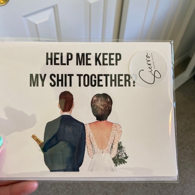 Help Me Keep My Shit Together Bridesman Card Man of Honor Bridesman ...