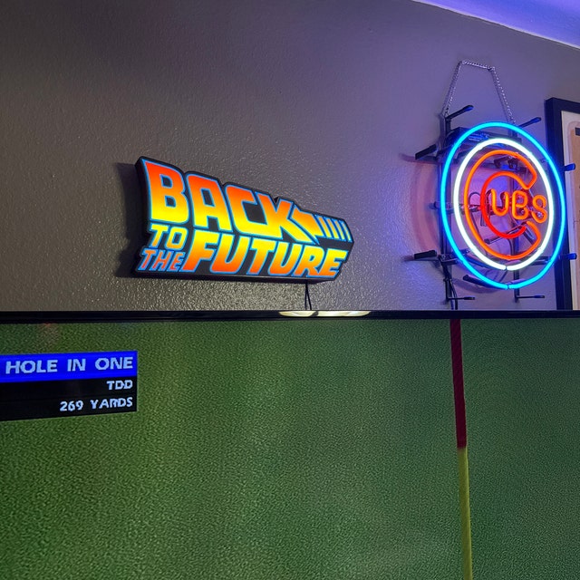 バック・トゥ・ザ・フューチャー (BTTF) ロゴ LED ライト