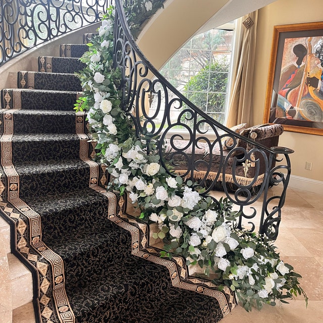 1pc, Wedding Wedding Supplies Wedding Room Arrangement Decoration Staircase  Handrail Spherical Pull Flower Pick Up The Family Convoy Decorative Pull F
