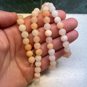 Mix, Aventurine & Quartz, Pink, Smooth Round In Sizes 4mm, 6mm, 8mm - Foto 5