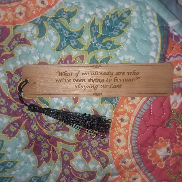 Custom Message Engraved Wood Bookmark - Perfect Personalized Gift ...