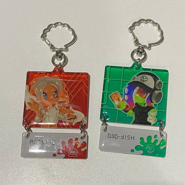 Splatoon Side Order Agent 8 Dedf1sh Color Chip Linked Glitter Epoxy ...
