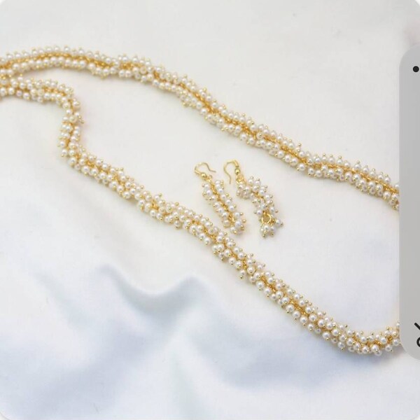 Black and Gold Traditional Kundan Polki Layered Necklace with Stones main image 1