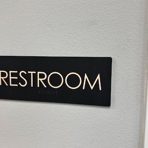 ADA Square Restroom Bathroom Sign Modern Signage 8x8 Size Various ...