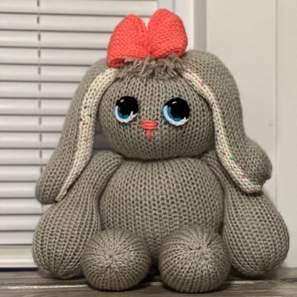 Lop Eared Bunny - Circular Knitting Machine Pdf Pattern - Sentro Addi ...