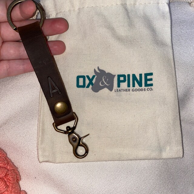 Personalized Leather Keychain | Snap Closure W/ Keyring