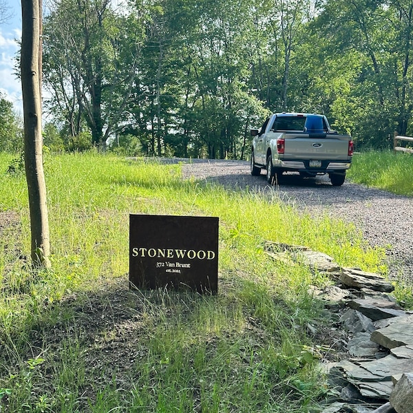 Custom Rusty Metal Sign, Farm Signs, Personalized Gifts, Custom Logo ...