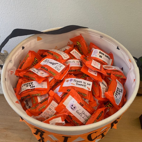 Halloween Candy Tags, Stickers, Labels, Christian Stickers, Candy ...