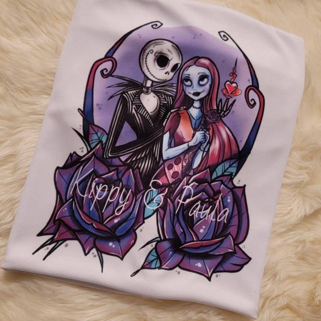 Nightmare Before Christmas Jack and Sally in a heart - Depop