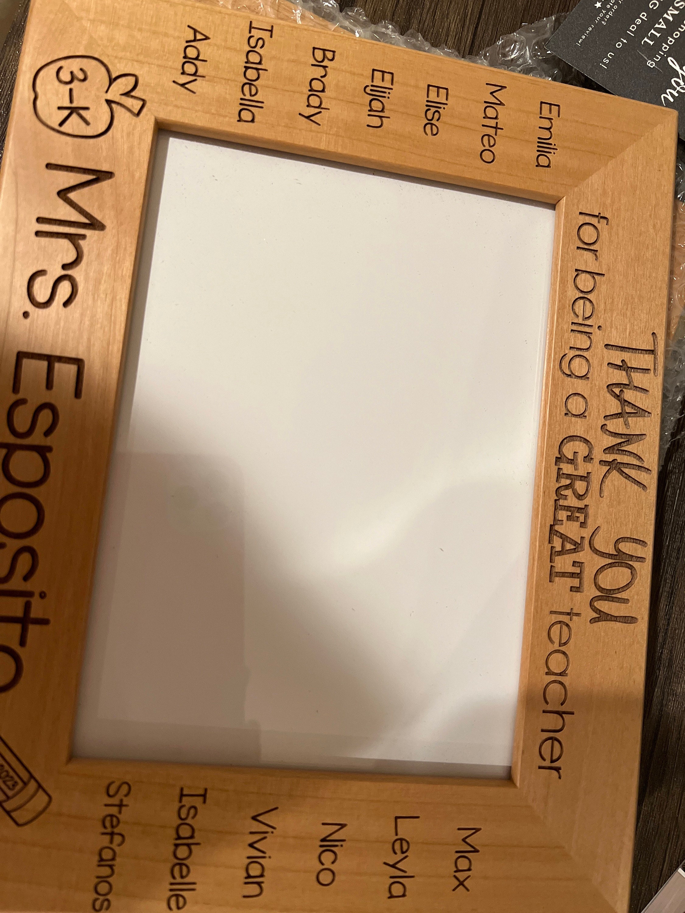 Teacher Appreciation GiftTeacher Thank You Gift Handwritten Laser