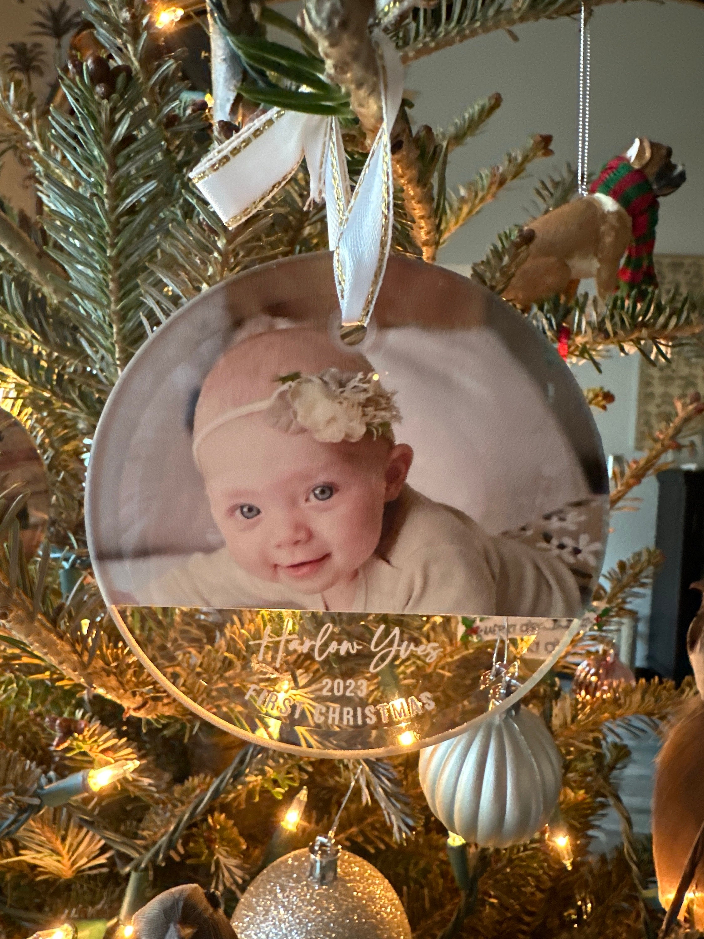 Personalized Baby&#39;s First Christmas, 2023 Christmas Ornament, First Christmas, Photo Ornament, Christmas Ornament, Custom Ornament, 2023