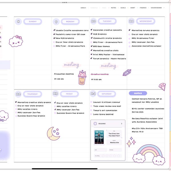 White Sticky Notes Digital Sticker Book for Goodnotes Planner Widgets ...