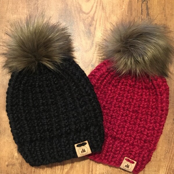 Knitting Pattern // Chunky Knit Beanie Pattern // Knitted Hat Pattern ...