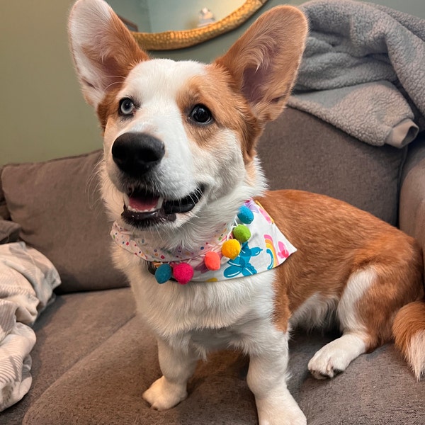 Puppachino Sprinkles Snap Closure Dog Bandana, Birthday Dog Bandana ...