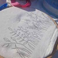 Wildflowers Meadow Embroidery Pattern + Video Tutorial, Beginner ...