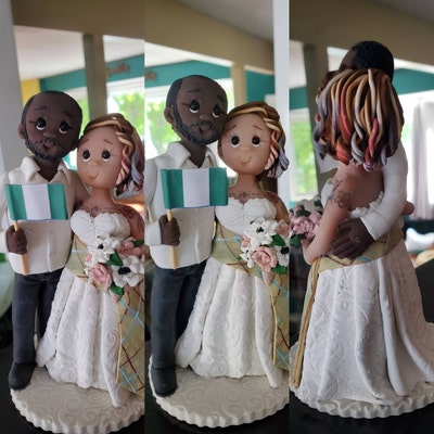 Custom Bride and Groom Wedding Cake Topper DEPOSIT ONLY - Etsy