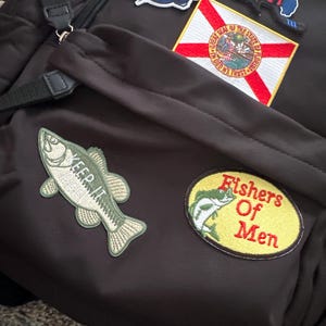Fishers of Men Iron-on Patch Christian Iron-on Patch. Christian Gift for Her and Him Iron on Patches Jesus Loves You Patch God is Love