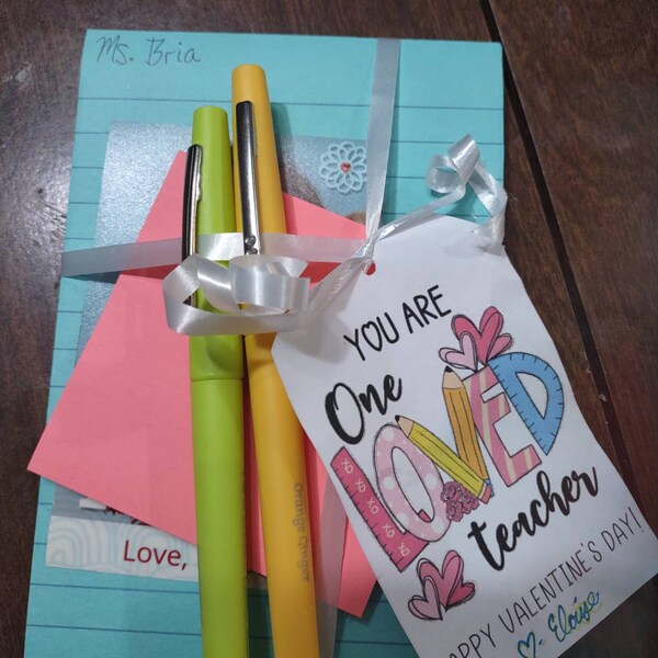 EDITABLE Teacher Valentine Gift Tags, Valentine Teacher Gift, Printable ...