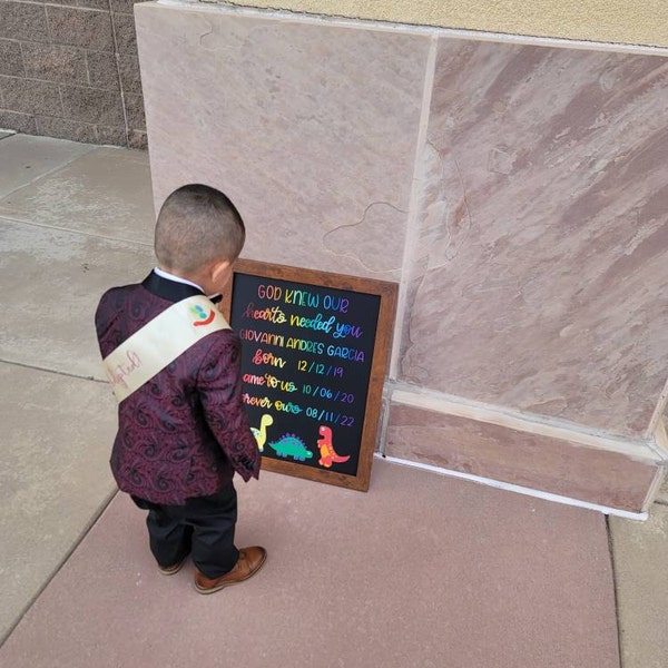 Hand Painted Adoption Sign, Adoption Day Sign for Photos, Custom ...
