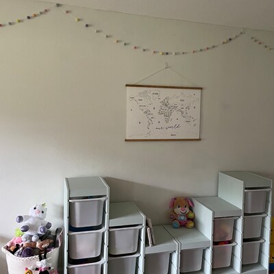 World Map Wall Decor Travel Decor Homeschool Decor Classroom Decor