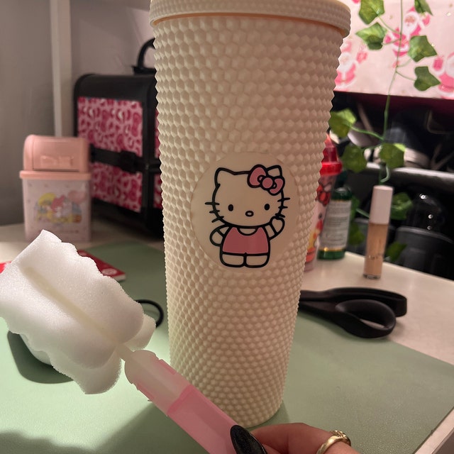 Hello Kitty 24oz Starbucks Inspired Textured Studded Double