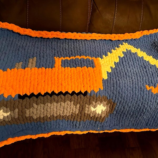 Knitting Pattern PDF Download - Trucks and Diggers Cushion Cover - Etsy